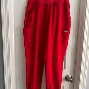 Women’s Momentum by Maven Red Jogger Scrub Pants